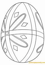 Ukrainian Pysanka Easter Eggs Coloring Page  Free Printable Pages sketch template