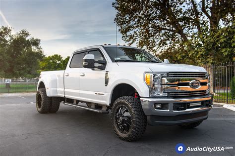 2018 Ford F-350 Dually Super Duy | 20" Fuel Wheels Cleaver D574 Gloss Black Milled Windows | 275 ...