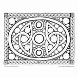 Celtic Mandala sketch template