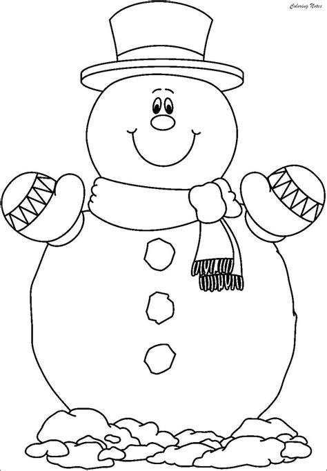 20 Cute Snowman Coloring Pages for Kids Easy, Free and Printable - COLORING PAGES FOR KIDS FREE ...