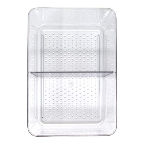 2-Section Clear Tall Storage Bin