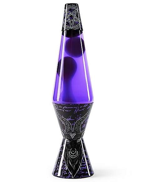 Black and Purple Baphomet Pentagram Lava Lamp - 14.5 Inch - Spencer's