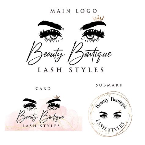 Premium Vector | Digital custom logo design , gold eyelash logo, crown ...