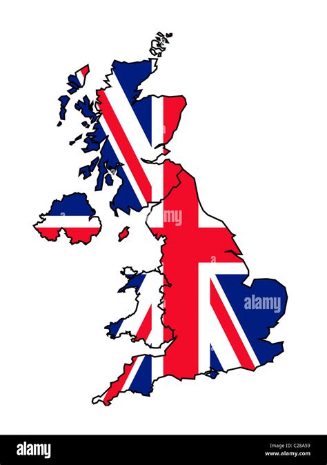 United Kingdom Flag Map Png