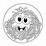 Spaghetti And Meatballs coloring page – Coloring Corner sketch template