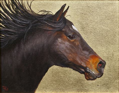 "gold horse 2" - Limited Editions - All Artwork - Donna Wayman | Fine Art World