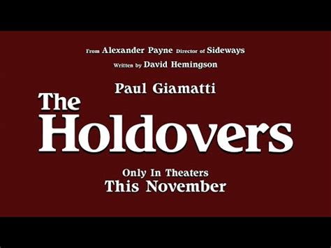 The Holdovers - Trailer [Ultimate Film Trailers] - YouTube