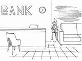 Small Bank Coloring Page  Free Printable Pages For Kids sketch template