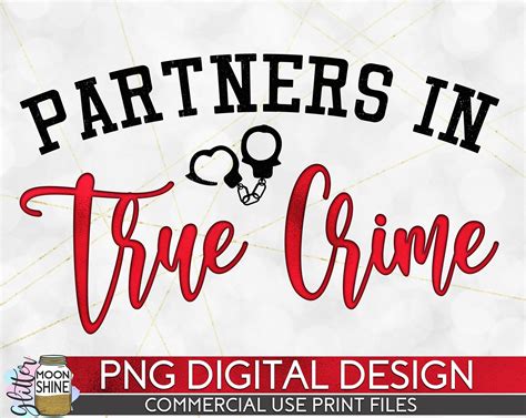 Partners In Crime Handcuffs PNG Print File for Sublimation Or Print in ...