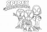 Printable Spidey And His Amazing Friends Coloring Page  Free sketch template
