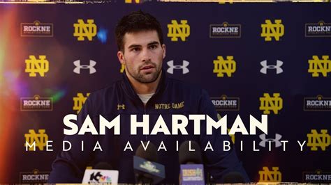 Sam Hartman will "do whatever it takes to help the Irish win." | Press Conference - YouTube