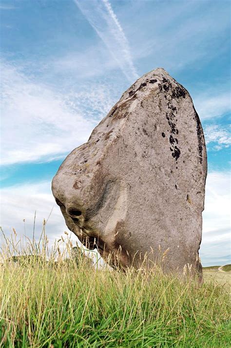 Neolithic Standing Stone Photograph by Daniel Sambraus/science Photo ...