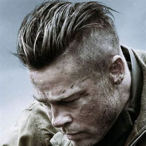 Brad Pitt Fury Haircut