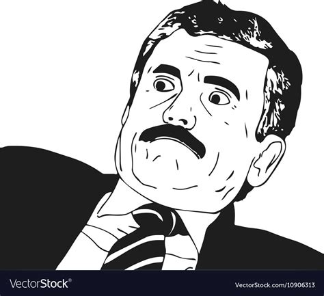 Guy meme face for any design Isolated eps Vector Image