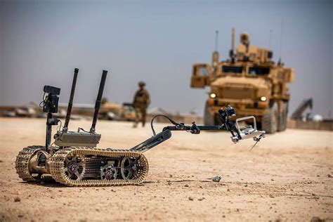 A TALON tracked military robot picks up a downed unmanned - PICRYL - Public Domain Media Search ...