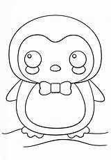 Printable Cute Penguin Coloring Pages sketch template