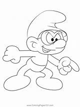 Brainy Smurf Coloring Page For Kids  Free The Smurfs Printable sketch template