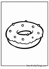Donut Coloring Page sketch template
