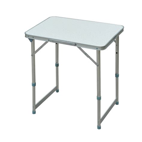 Outsunny Aluminum Lightweight Portable Folding Easy Clean Camping Table With Carrying Handle ...
