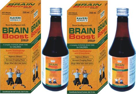 KAVERI HERBALS Brain Boost Syrup, Memory & Concentration Tonic for ...