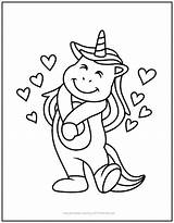 Unicorn in Love Coloring Page  Print It Free sketch template