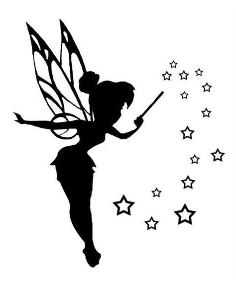 Tinkerbell Black And White - 59 cliparts