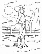 Premium Vector  Cowgirl Coloring Page For Kids sketch template