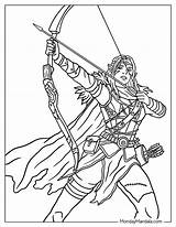 Elf Archer Coloring Pages Sketch Coloring Page sketch template