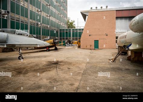 Aircraft await students at Aviation High School in Queens in New York on Saturday, July 10, 2021 ...
