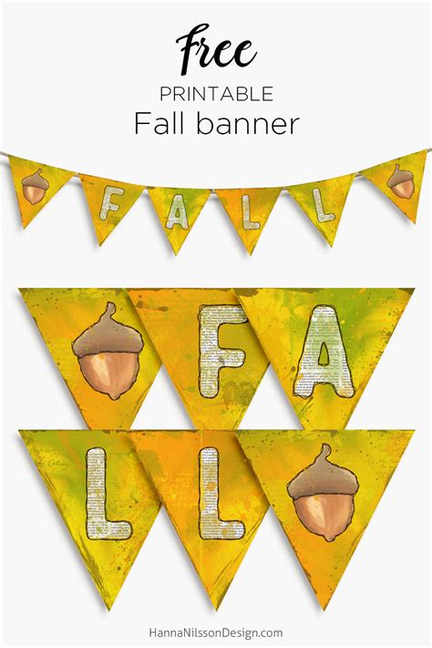 Fall banner | free printable home decor – Hanna Nilsson Design