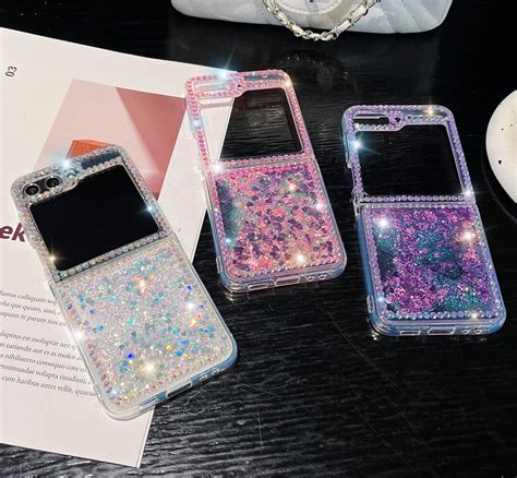 Liquid Glitter Phone Case for Samsung Z Flip 6, Quicksand Phone Case, Diamond Phone Case ...