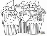 Printable Cupcake Coloring Pages sketch template
