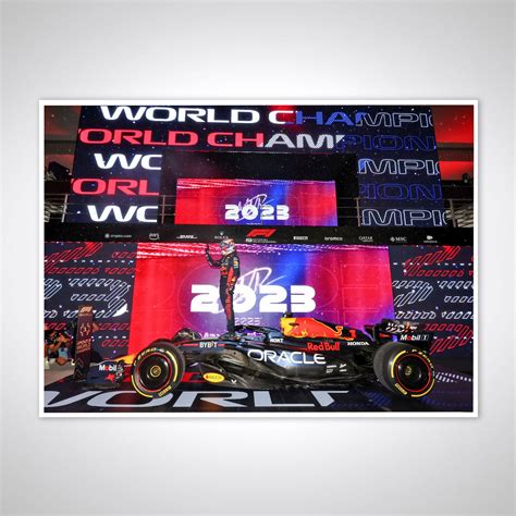 Max Verstappen 2023 'Three-Time World Champion' Print - Qatar GP