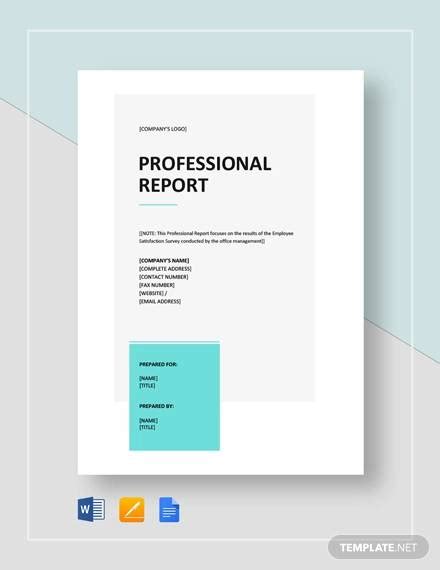 A Professional Report Template 4 Templates Example In 2020 Free - Riset