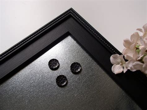Industrial Steel Magnetic Bulletin Board Black Framed Dry - Etsy