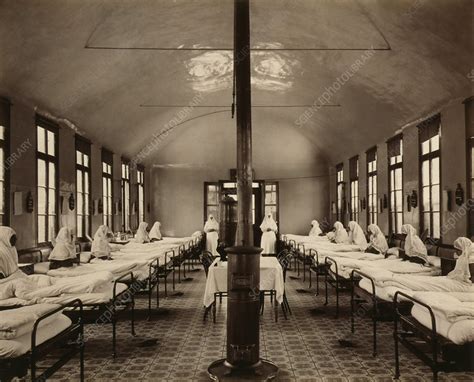 19th-century tuberculosis ward - Stock Image - N538/0005 - Science Photo Library