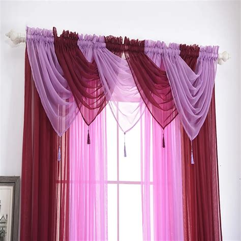 Aliexpress.com : Buy New Arrive Curtains Voile Curtain Swags All Colours Pelmet Valance Net ...