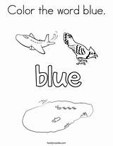 Color Blue Coloring Page Pages sketch template
