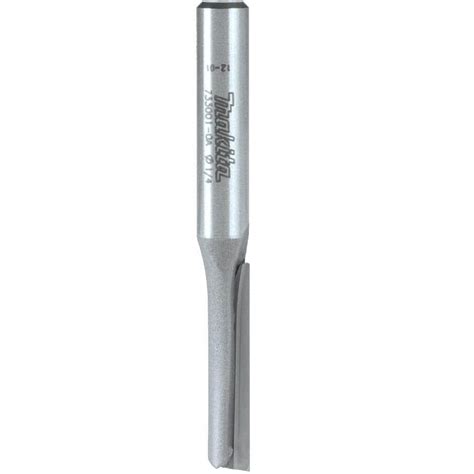 Makita 1/4 in. x 2 in. Carbide-Tipped Straight 1-Flute Router Bit with 1/4 in. Shank-733001-0A ...