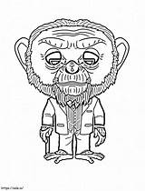 Pogo From Umbrella Academy coloring Page sketch template
