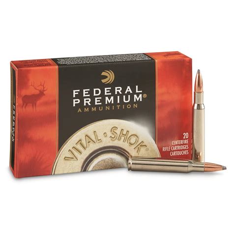 Federal Premium Vital-Shok Nosler Partition, .30-06 Springfield, NP, 180 Grain, 20 Rounds ...