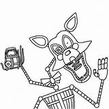 FNAF Foxy Coloring Pages  Nation sketch template