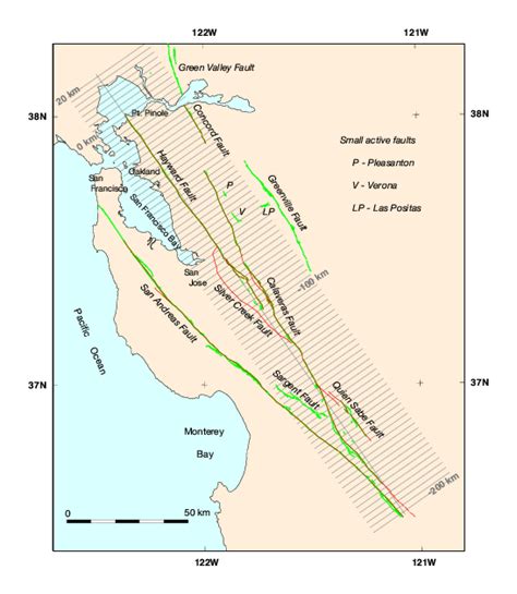 Calaveras Fault Map