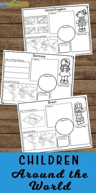 FREE Printable Children Around the World Worksheets | Geography for kids, Passports for kids ...