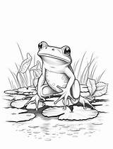Free Printable Frog Coloring Pages List sketch template