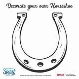 Horseshoe Coloring Pages Horse Printable Clipart Horseshoes Malvorlagen  sketch template