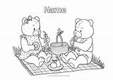 Teddy Picnic Coloring Pages Printable For Free Download sketch template