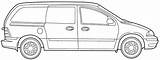 Minivan Coloring Page sketch template