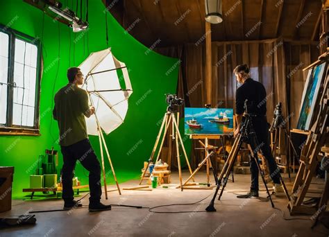 Premium Photo | Silhouette of a cameraman Behind the scenes of a movie ...