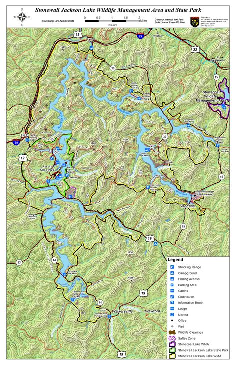 Stonewall Jackson Lake Fishing Map - Map Of Europe And North Africa